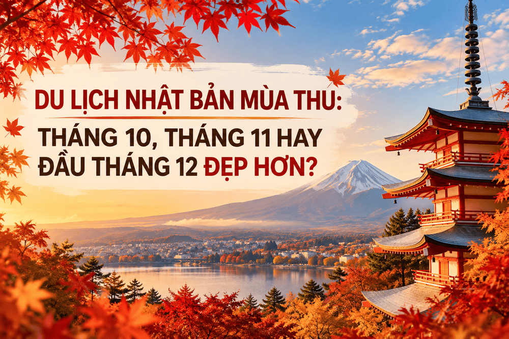Du lịch Nhật Bản mùa thu tháng 10 tháng 11 hay đầu tháng 12 đẹp hơn